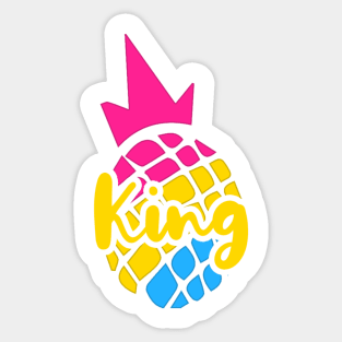 Pride'n'apple Pansexual King ! Sticker